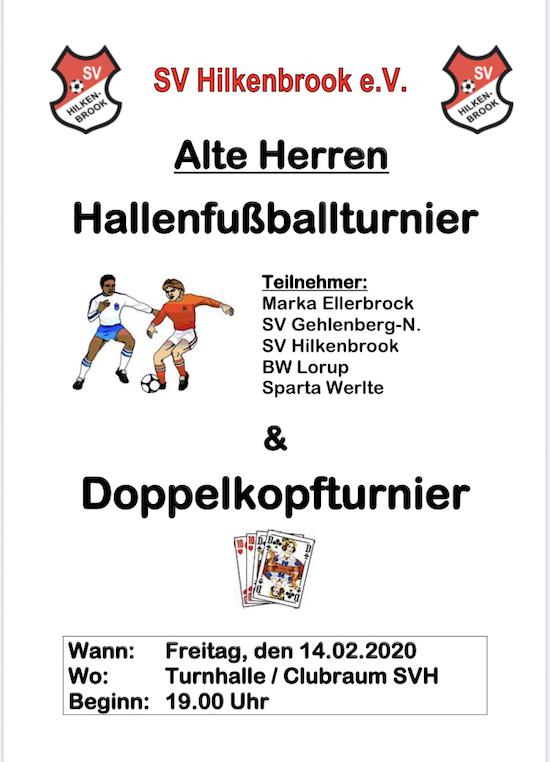 You are currently viewing Hallenfußballturnier Alte Herren, F-Junioren, Internes & G-Juinoren