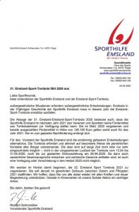 Read more about the article 31. Emsland-Sport-Tombola fällt 2020 aus