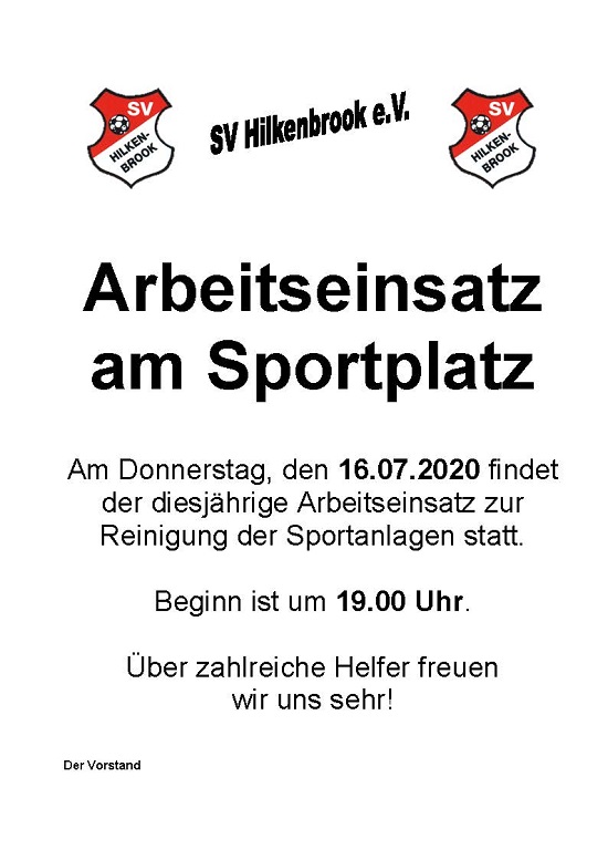 You are currently viewing Arbeitseinsatz am Sportplatz