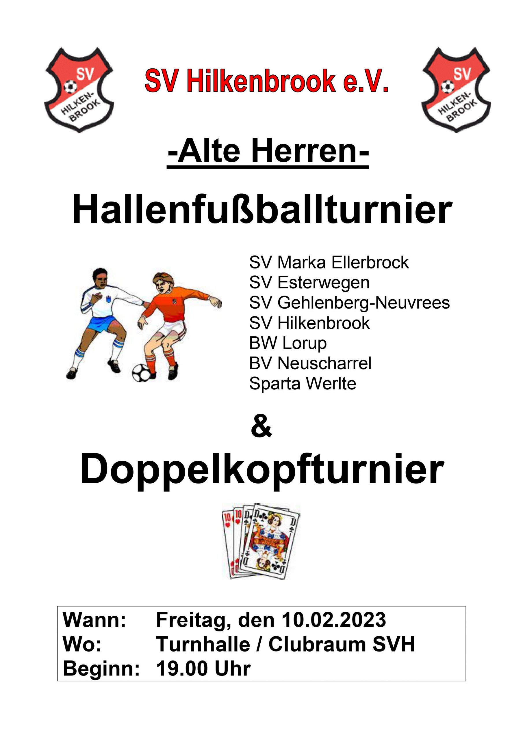 You are currently viewing Alte Herren Hallenfußballturnier & Doppelkopfturnier 2023