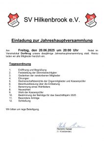 Mehr über den Artikel erfahren Generalversammlung Sport- und Förderverein 2025