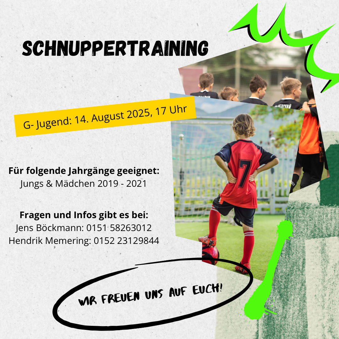 Mehr über den Artikel erfahren Schnuppertraining G-Jugend