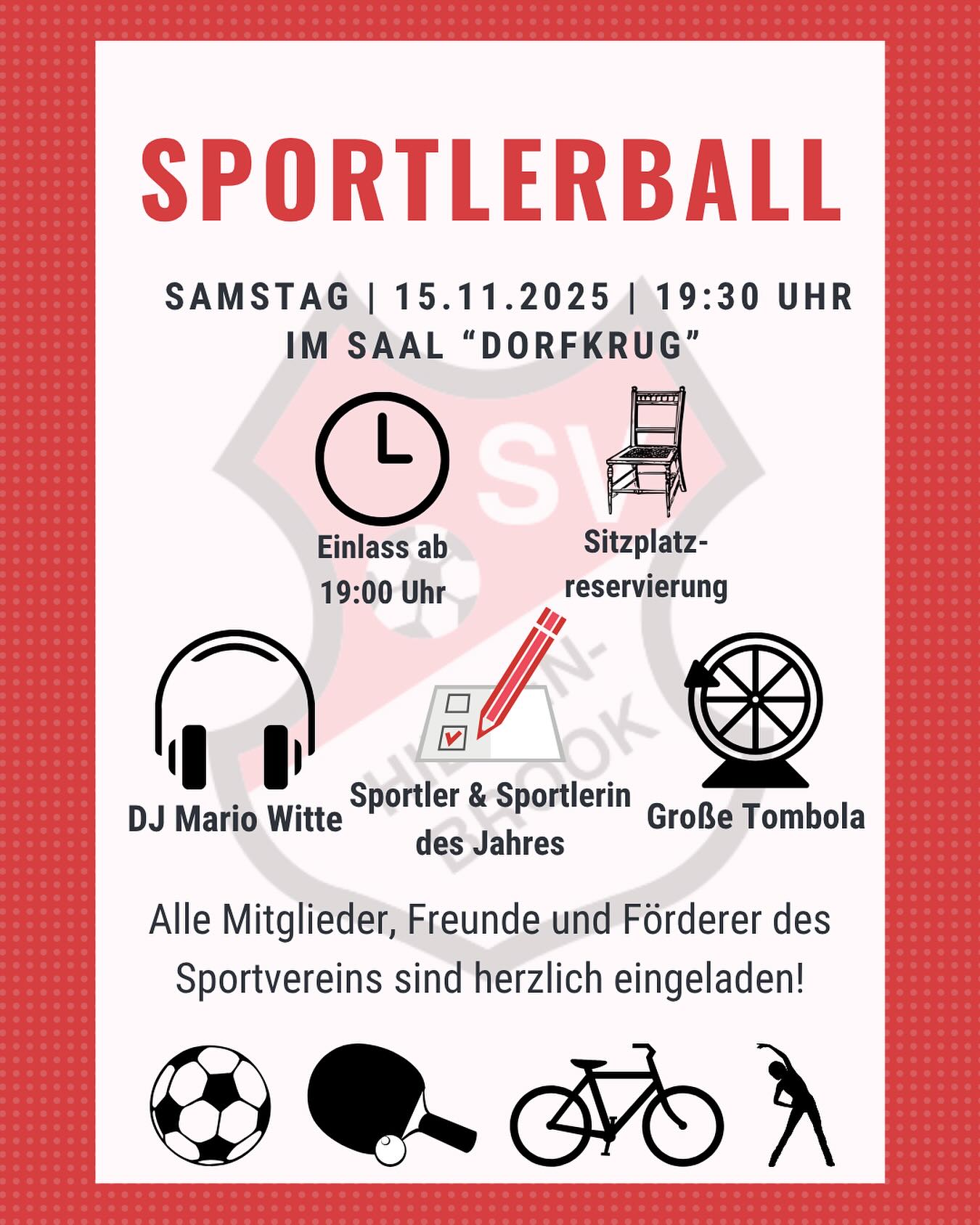 Du betrachtest gerade Einladung zum Sportlerball 2025