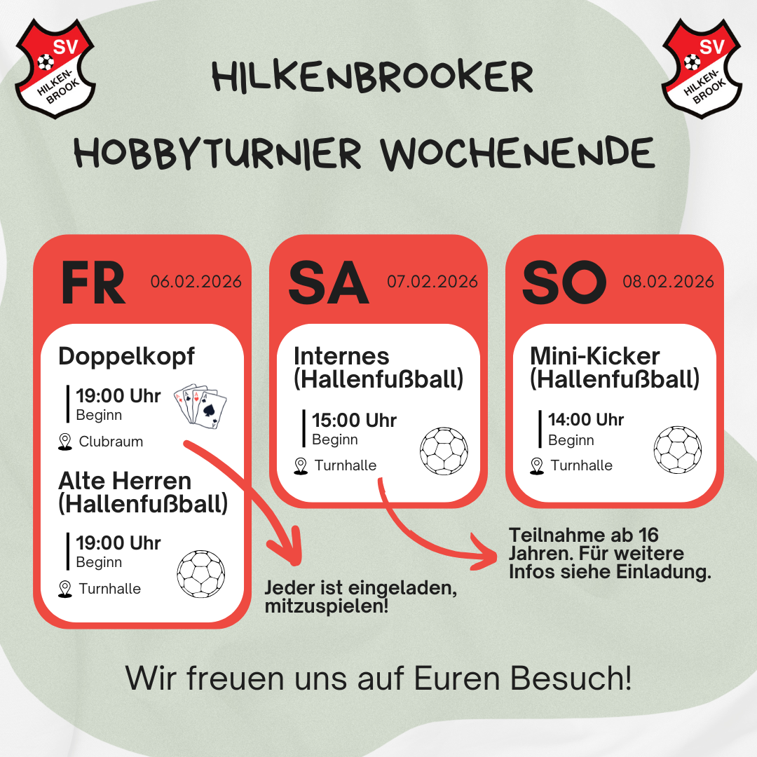 Mehr über den Artikel erfahren Hilkenbrooker Hobbyturnier Wochenende 2026
