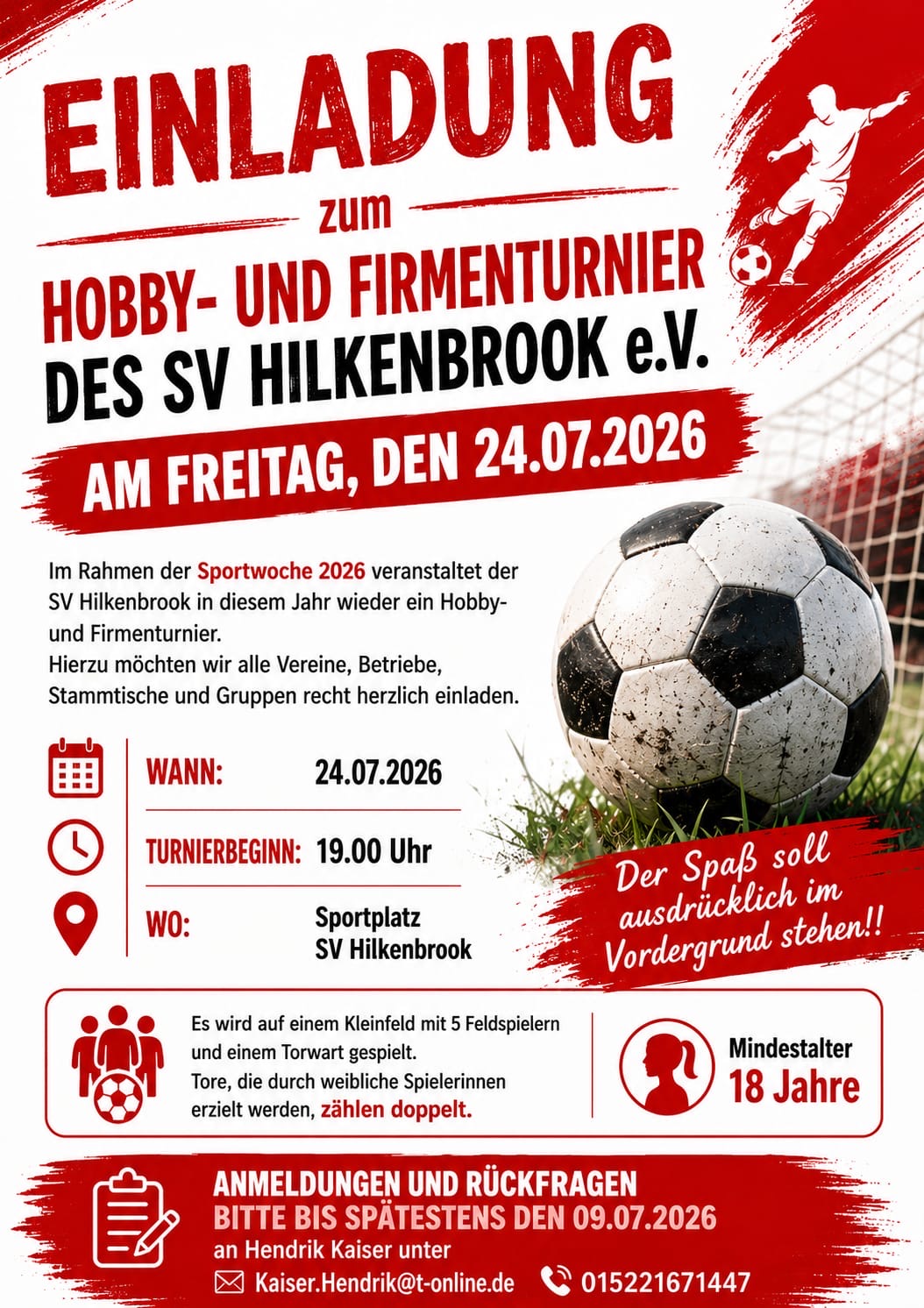 Mehr über den Artikel erfahren Sportwoche 2026 – Hobby- und Firmenturnier