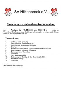 Mehr über den Artikel erfahren Generalversammlung Sport- und Förderverein 2026